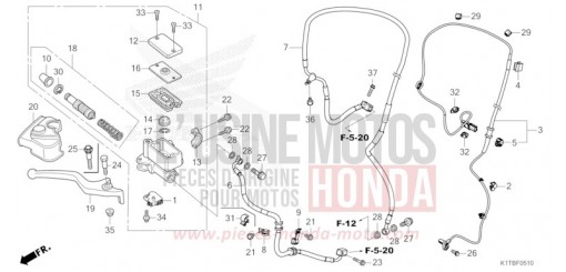 MAITRE-CYLINDRE FREIN AV. (CRF250LA/LRA,300LA/LRA) CRF300LAS de 2025